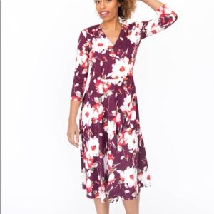 Essential Midi Dress Floral by A&D NWT w/Pockets